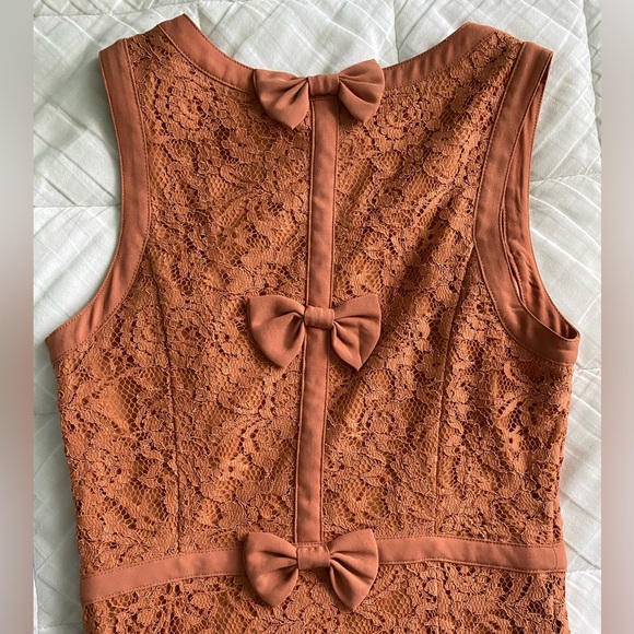 Forever 21 Lace, Pink Mini Dress with Bow Detailing - Picture 3 of 7